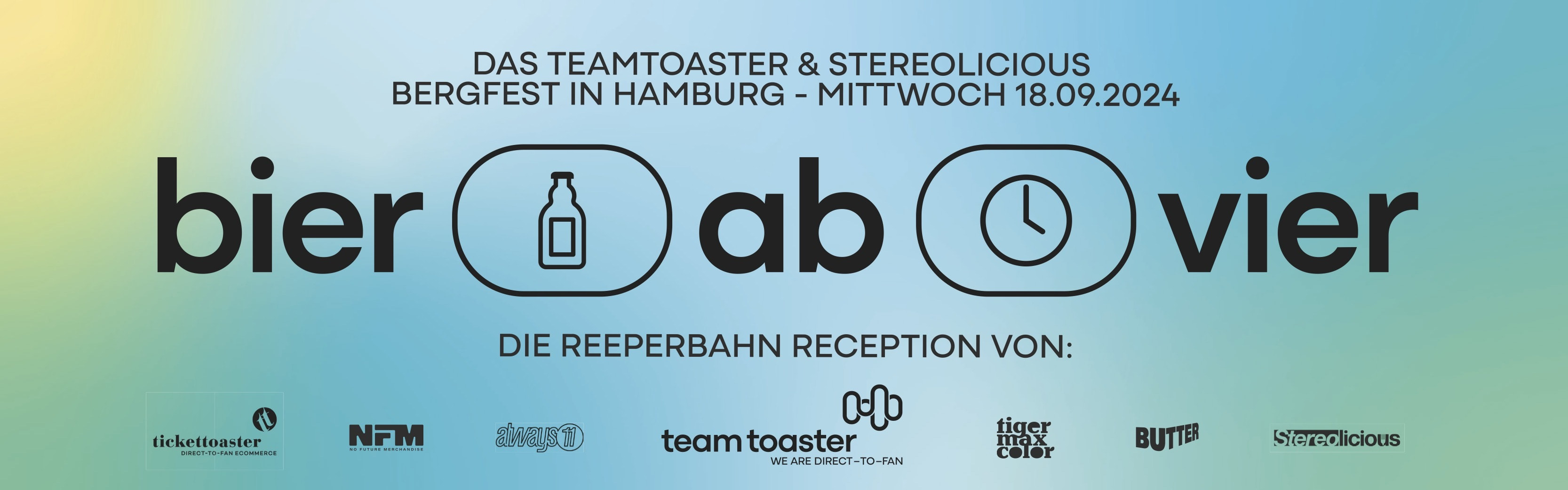 Tickets Das Teamtoaster & Stereolicious Bergfest, BIER AB VIER in Hamburg